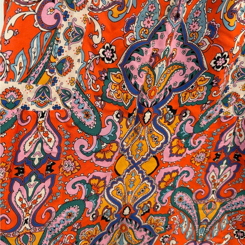 Shoshanna Paisley Floral Peasant Top Size Medium - Picture 11 of 15